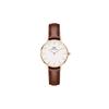 Women's Watch Quartz Movement Leather Strap 28mm White Dial Women's Watch Fashionable Luxury European and American Watch DW00100231