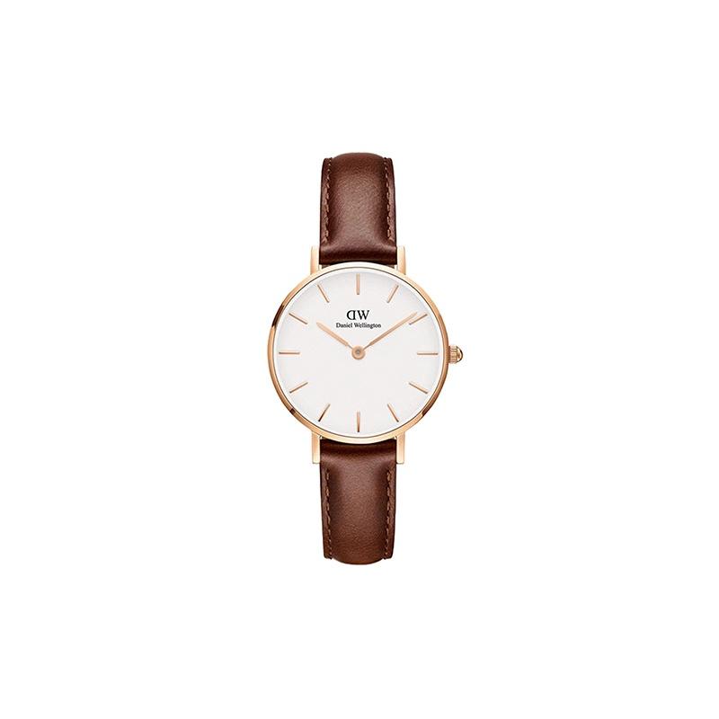 DANIEL WELLINGTON Women's Watch Quartz Movement Leather Strap 28mm White Dial Women's Watch Fashionable Luxury European and American Watch DW00100231