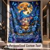 Gnome (171) Theme Custom Tapestry Personalized Custom Name Text Wall Hanging Tapestry Home Decor Background Cloth