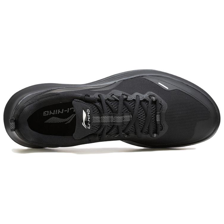 New LiNing Cushioning Breathable Low Top Running Shoes Men's Black ARSU113-1