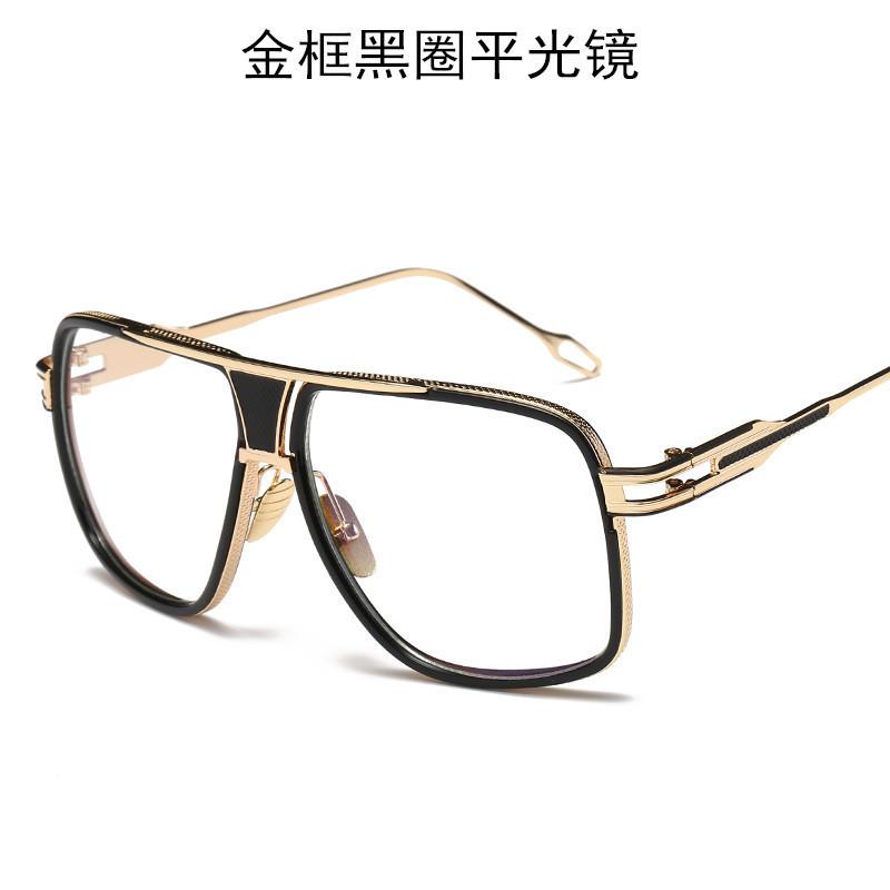 Elegant Flat Top Square Retro Vintage Big Oversized Aviator Sunglasses For Driving And Outdoor Sports