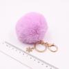 Snowflake Fur Ball Key Chain Bag Charm Plush Ball Keyring Fashion Pompom Pendant  Women Girls