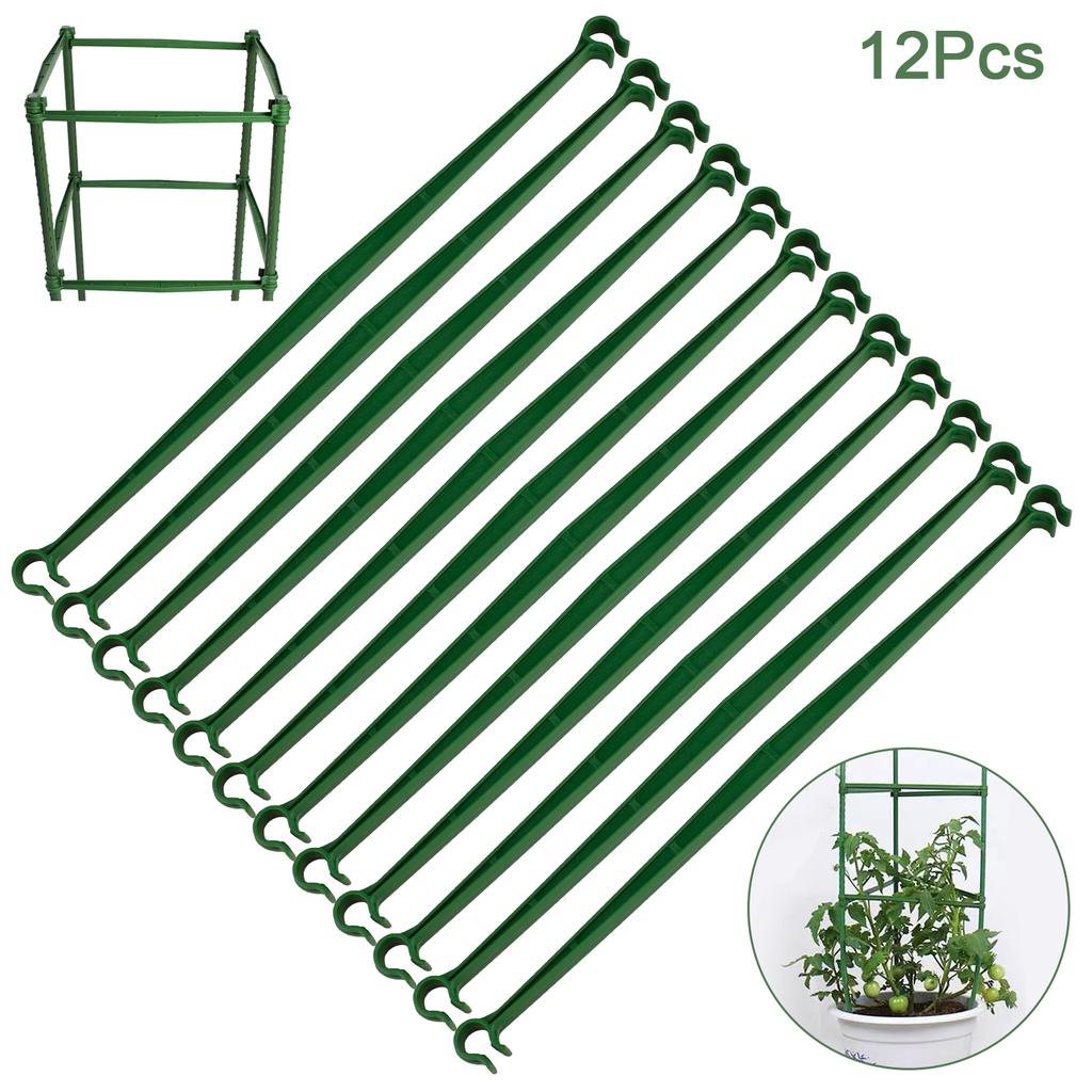 12PCS Tomato Connector Stake Arms Wrapped Plastic Garden Tomato Cage Connectors for Climbing Plant