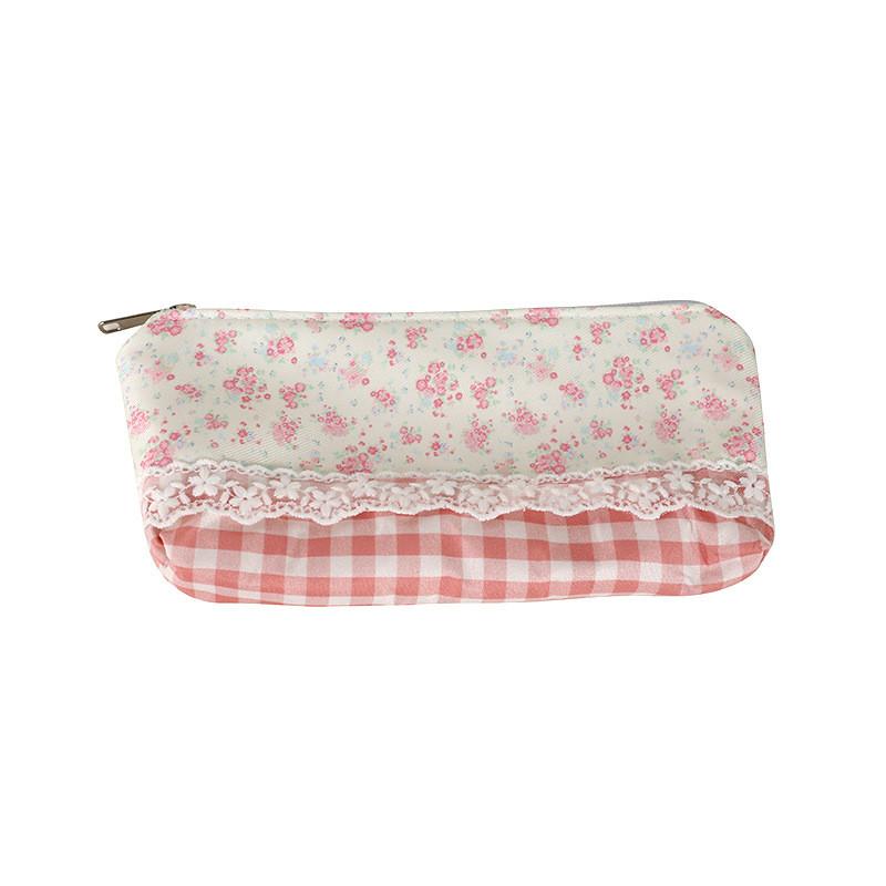 Cute Floral Pattern Pencil Bag Made Of Polyester For School And Stationery Use
