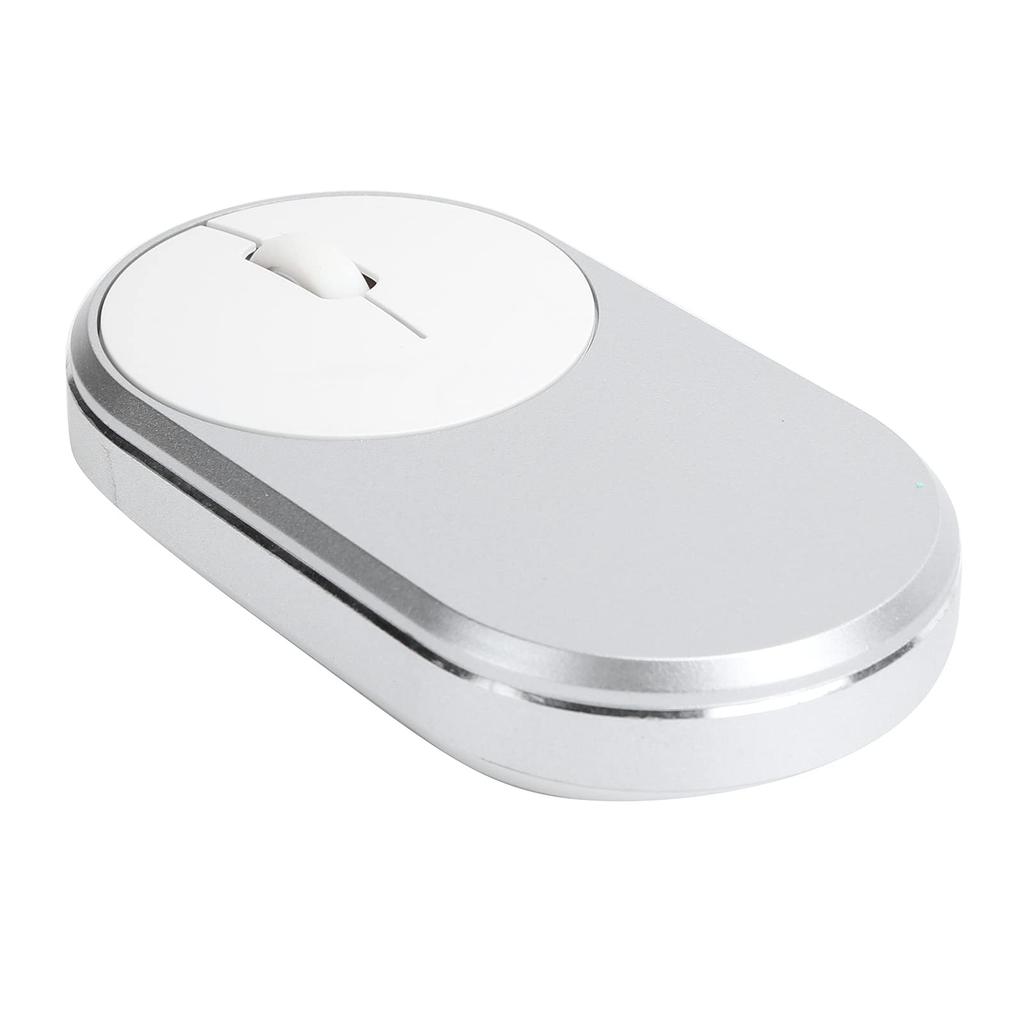 Wireless Rechargeable Bluetooth Optical USB Mouse for Desktop Laptop PC Computer 2.4Ghz (Silver)