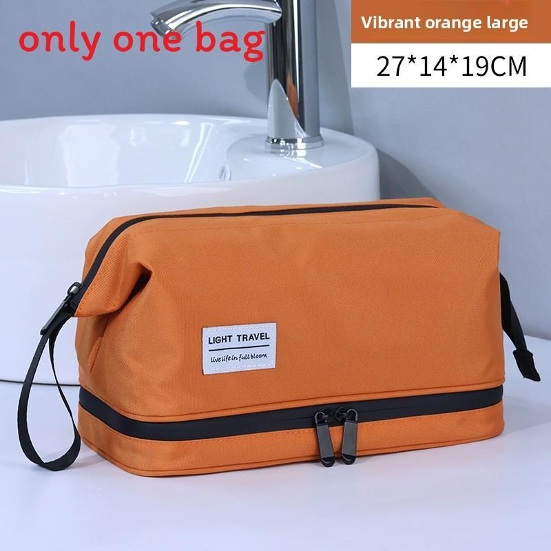Men Travel Toiletry Bag With Dry Wet Separation And Waterproof Nylon Material For Business Trips