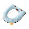 Thickened Plush Toilet Cover Bear Design Winter Warmth Toilet Cushion Bathroom Accessory Easy Installation 85AD