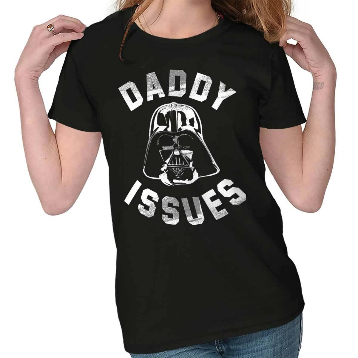 Funny Space Movie Villain Daddy Issues Joke Womens Top Junior Graphic Tee XXL
