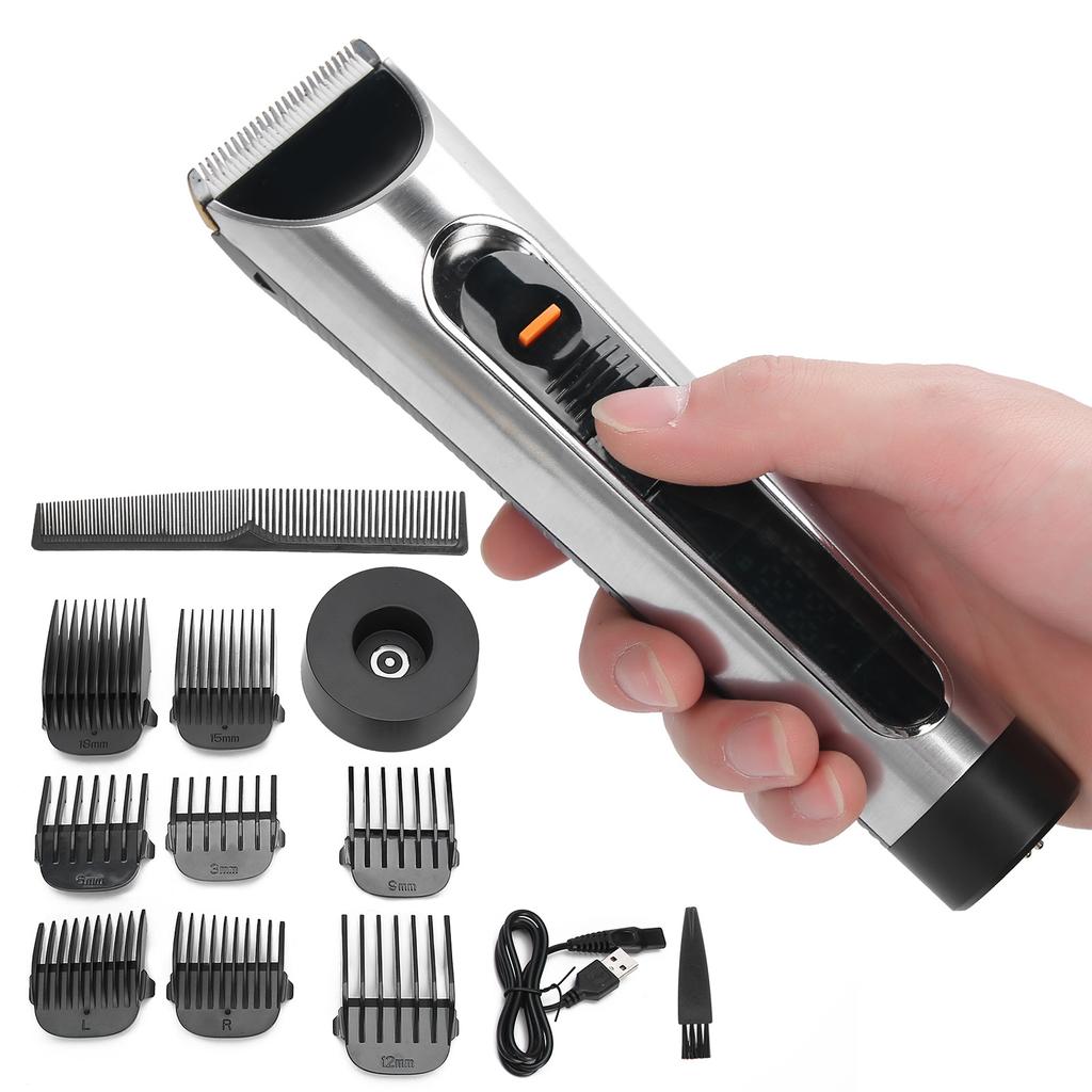 Digital Display Electric Hair Clipper Ceramic Cutter Head Hair Trimmer Cutting Machine USB Type