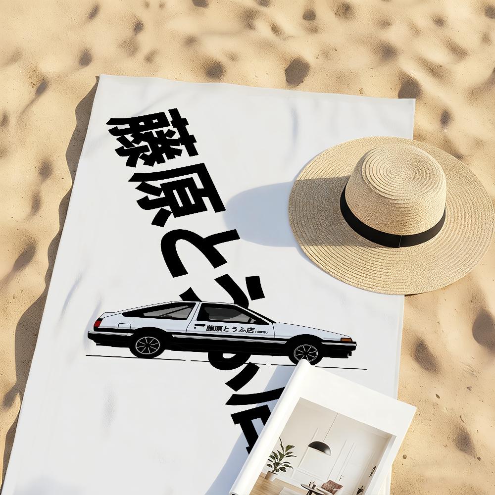 Classic Anime I-Initial D Towel Soft Pool Gift For Travel Gym Shower Camping Quick Dry Sports Large Beach Towels
