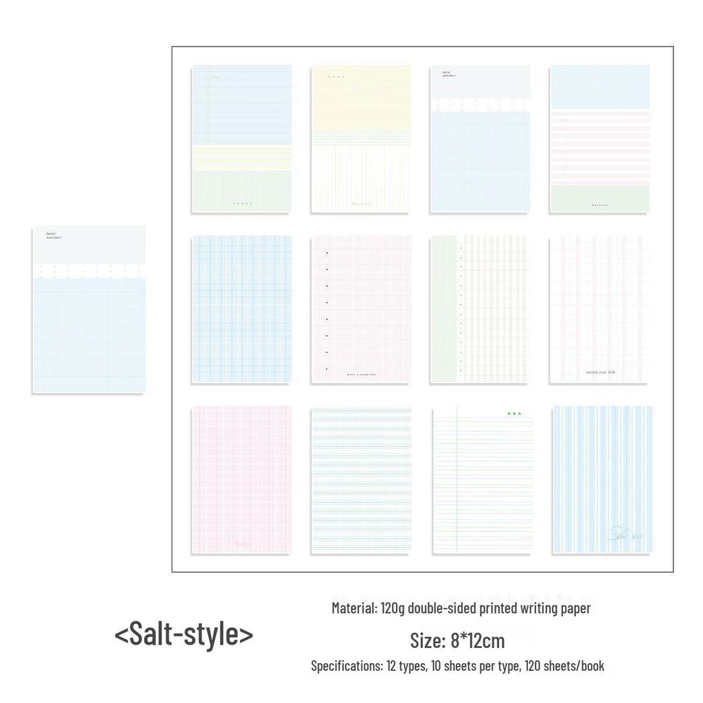 A7 Thick Book Writing Sticky Notes, Decorative Inner Pages, Planner Paper, Loose-Leaf, Small Customizable Notes