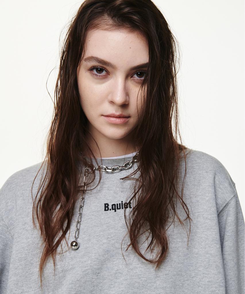 Bikwaieos Cropped Sweatshirt_Melange Gray