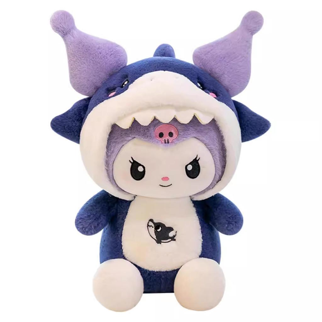 Niedliches Hai-Schwein Kinder Junge Mädchen Begleiter Geburtstagsgeschenk Plüsch Blau Rosa Paar Puppen 30cm