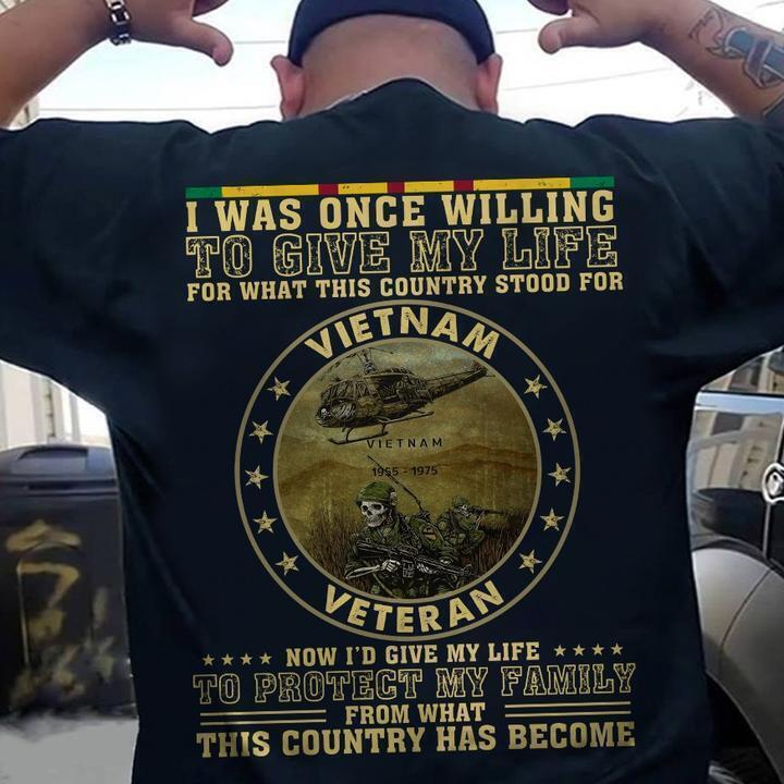 Protect My Family - Proud Vietnam Veteran T shirt Size S-5XL Unisex T-Shirt XL