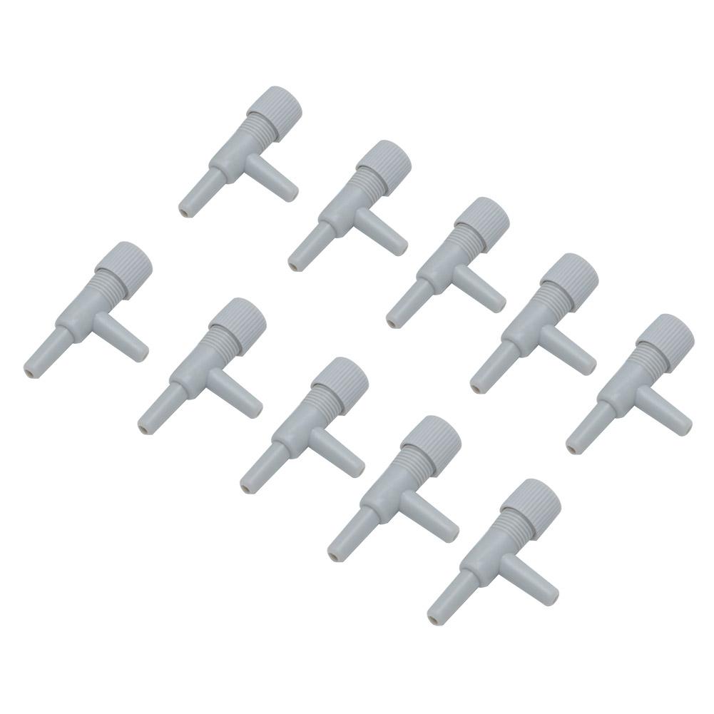 20PCS Gray ABS Plastic Aquarium Fish Tank Hose Adjust Air Line Tubing Volume Flow Control Valves