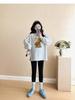 Plus Size Maternity Sweatshirt Set: Medium-Length, Loose Fit for Spring & Autumn