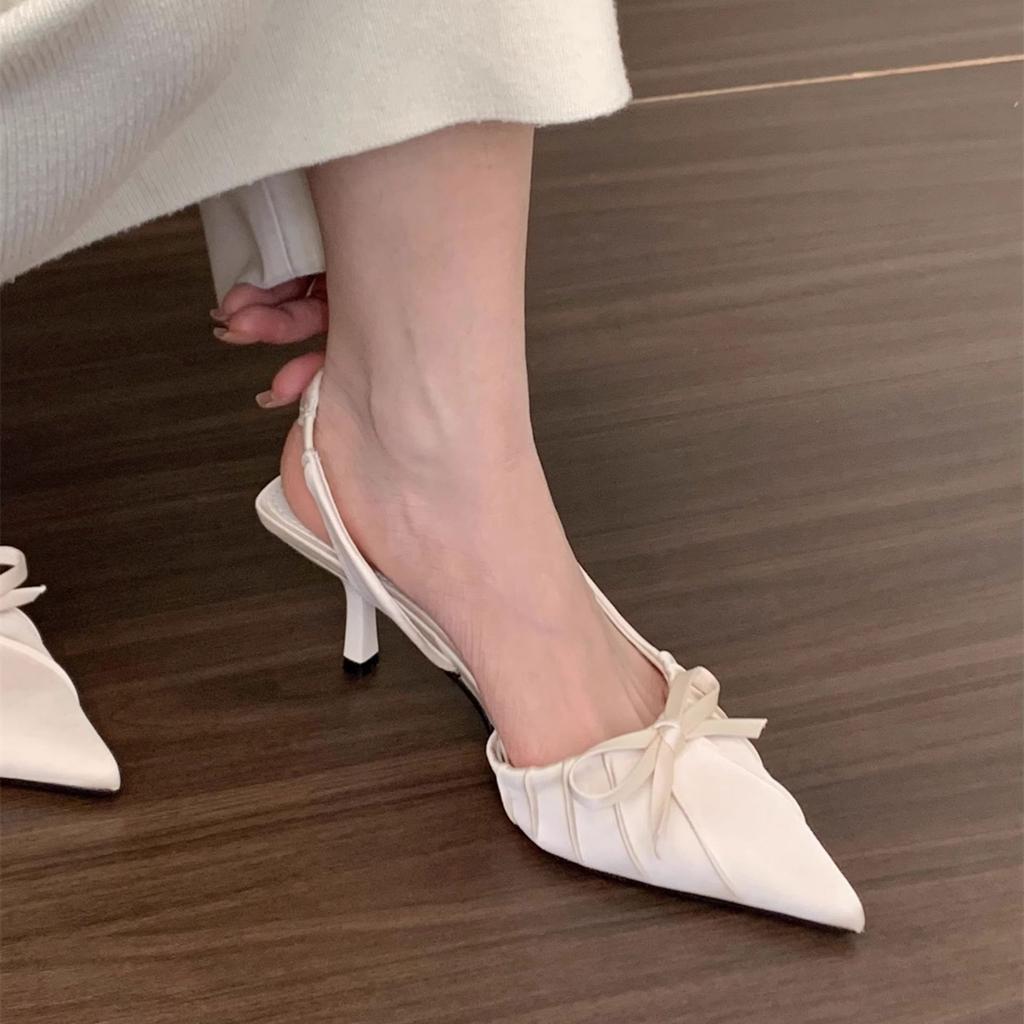 Mit Rock Nische spitz lila Tasche Kopf Sandalen Damen neu Xiaoxiangfeng Französisches Temperament Stiletto High Heels