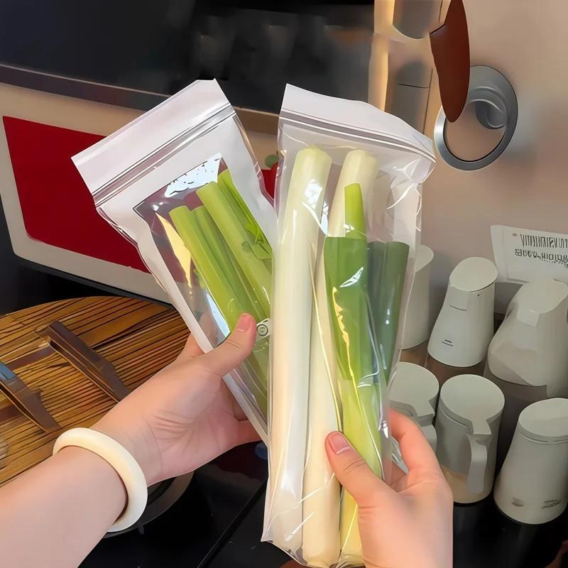 30/60PCS Fruits Vegetables Fresh-keep Bags Reusable Refrigerator Storage Thickened Leakproof Containers Kitchen Sealed Packaging Supplies