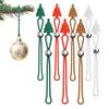 8pcs Christmas Tree Ornament Hooks Silicone Non-Slip Ties Reusable Decoration Hangers Multi-purpose Data Cable Organizer