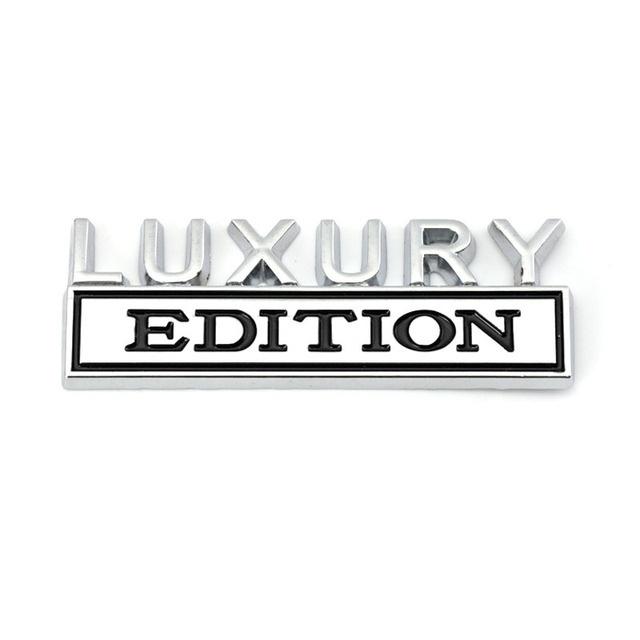 

1Pc 3D Metal Luxury Edition Logo Car Front Grille Badge Side Fender Rear Trunk Emblem Sticker Decal Badge Sticker срібний/чорний