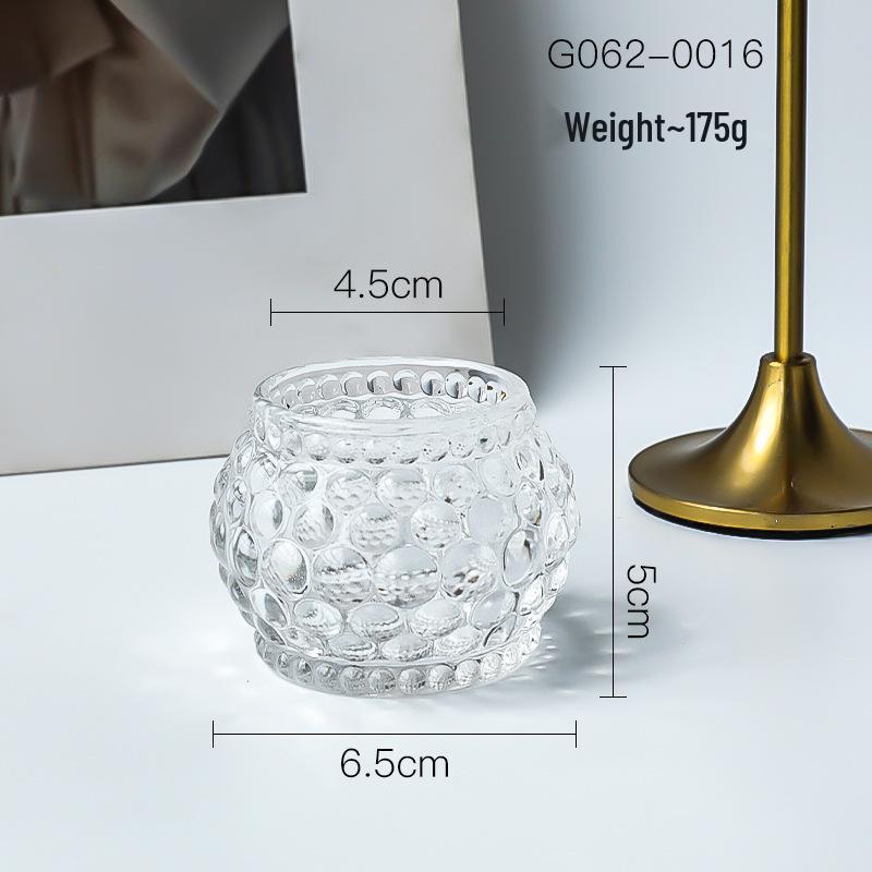 Nordic Glass Candlestick - Elegant Tea Light Holder for Weddings & Home Decor