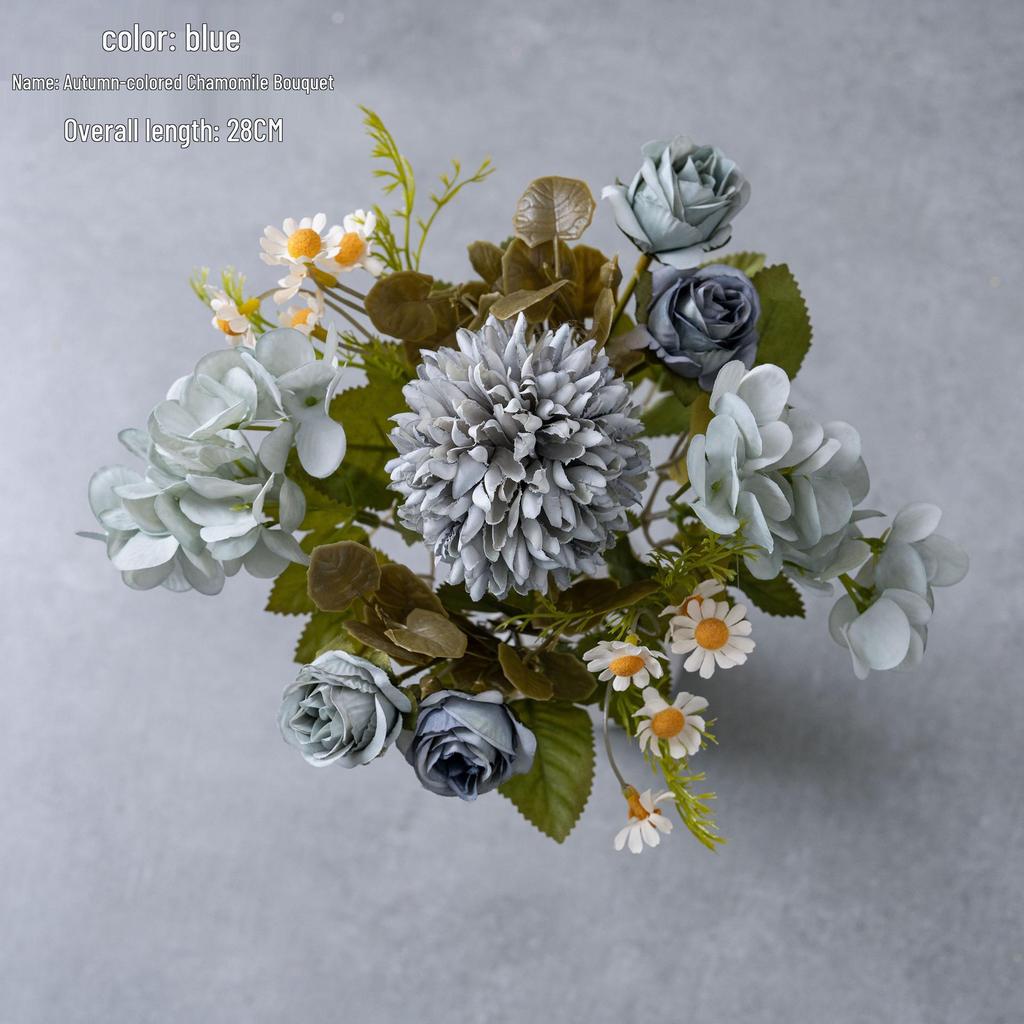 Autumn Chrysanthemum Bouquet - Artificial Flowers for Wedding & Home Decor
