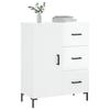 Aparador Branco Alto Brilho 69,5 x 34 x 90 cm Madeira de Engenharia