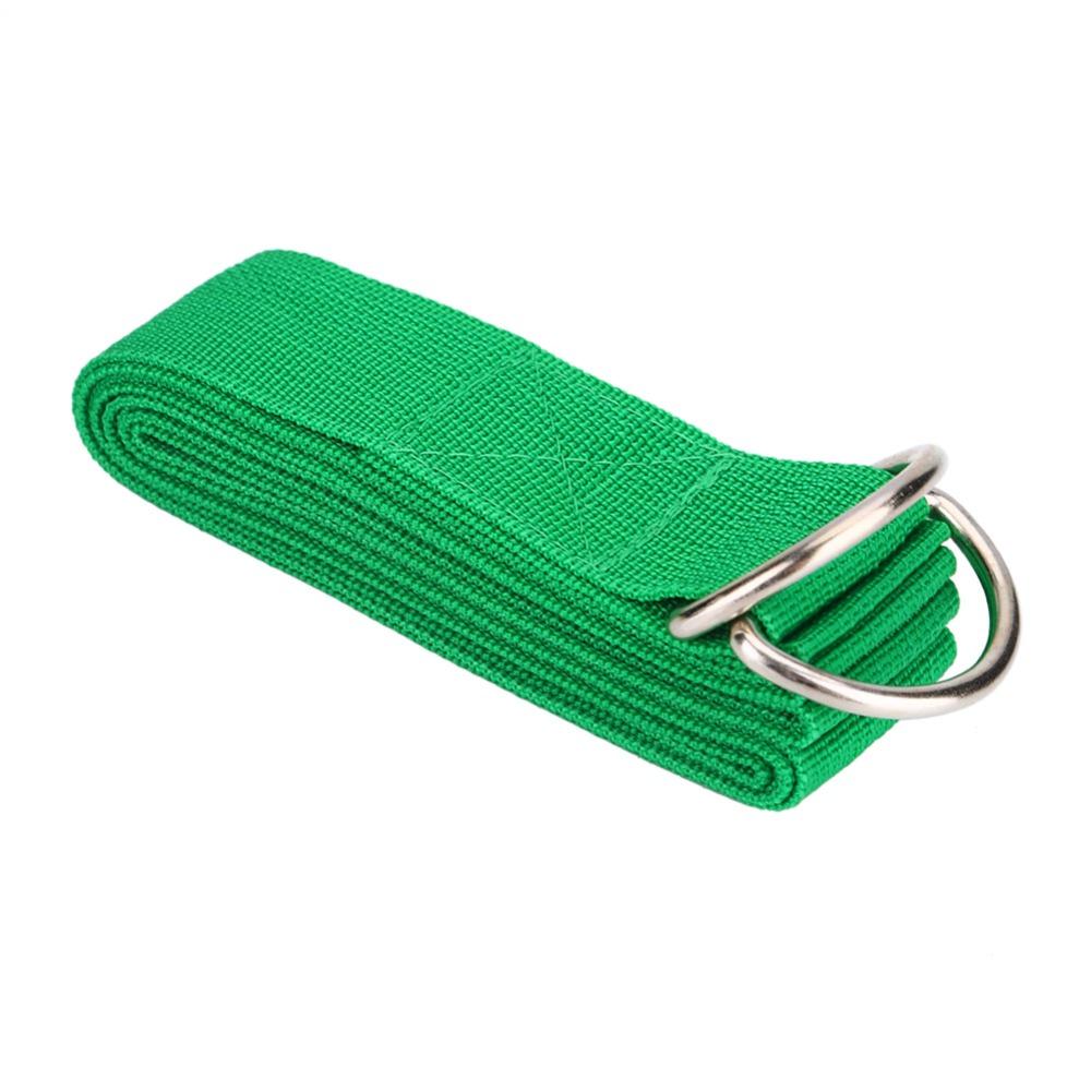 with Metal D Ring Buckle Athletic Stretch Band 183*3.8cm Fitness Belt Yoga Strap Leg Workout