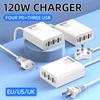 120W USB Typ-C Schreibtisch-Telefonladegerät PD Schnellladung Powerbank für iPhone für Samsung Huawei Xiaomi für iPad Tablet