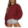 Women's Casual Fashion Round Neck Long Sleeve Sweatshirt