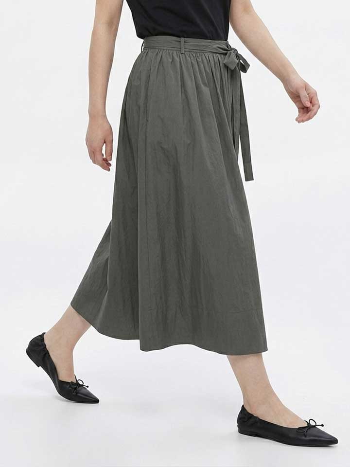 Hangten Women'S Belted Flare Skirt_165(10570-152-402-69)