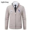 Giacca Cardigan Invernale da Uomo: Manica Lunga, Colore Unito, Lavorazione Spessa, Caldo, Maglieria Casual per Uomini di Mezza Età