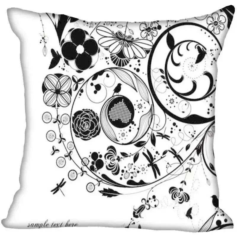 Black And White Pattern Throw Pillow Cover With Short Plush Print For Living Room Sofa Decoration Cushion Cover Pillow Covers