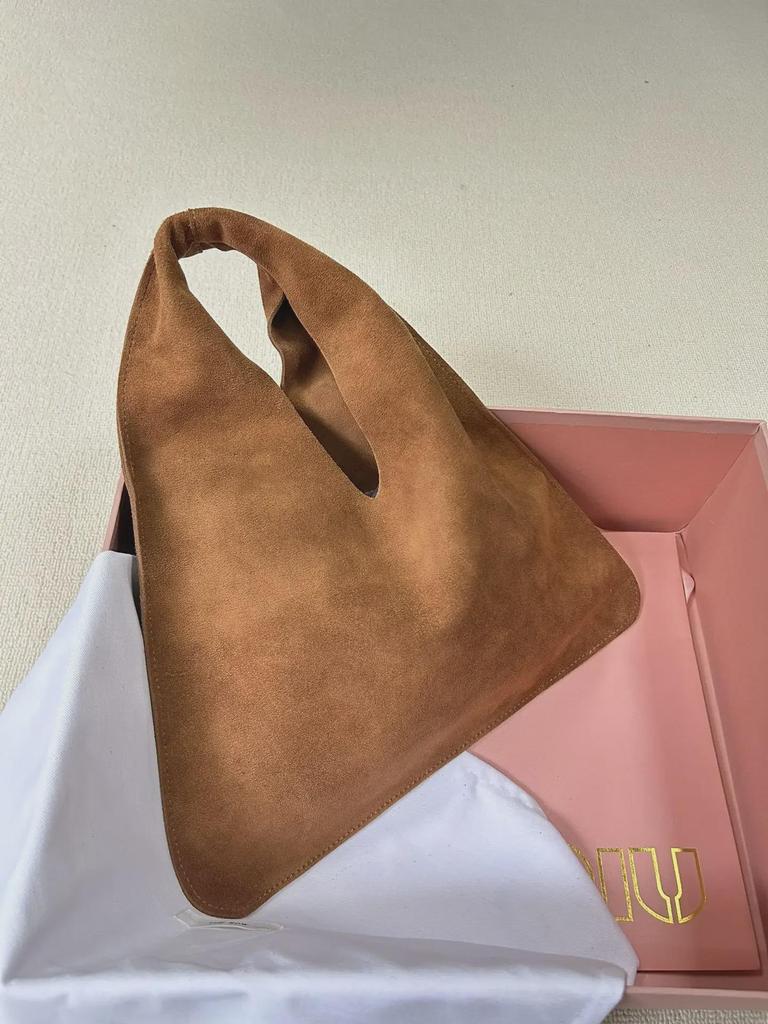 New TR Autumn/Winter Deerskin Cowhide Shoulder Bag, Fashionable Portable Bucket Tote