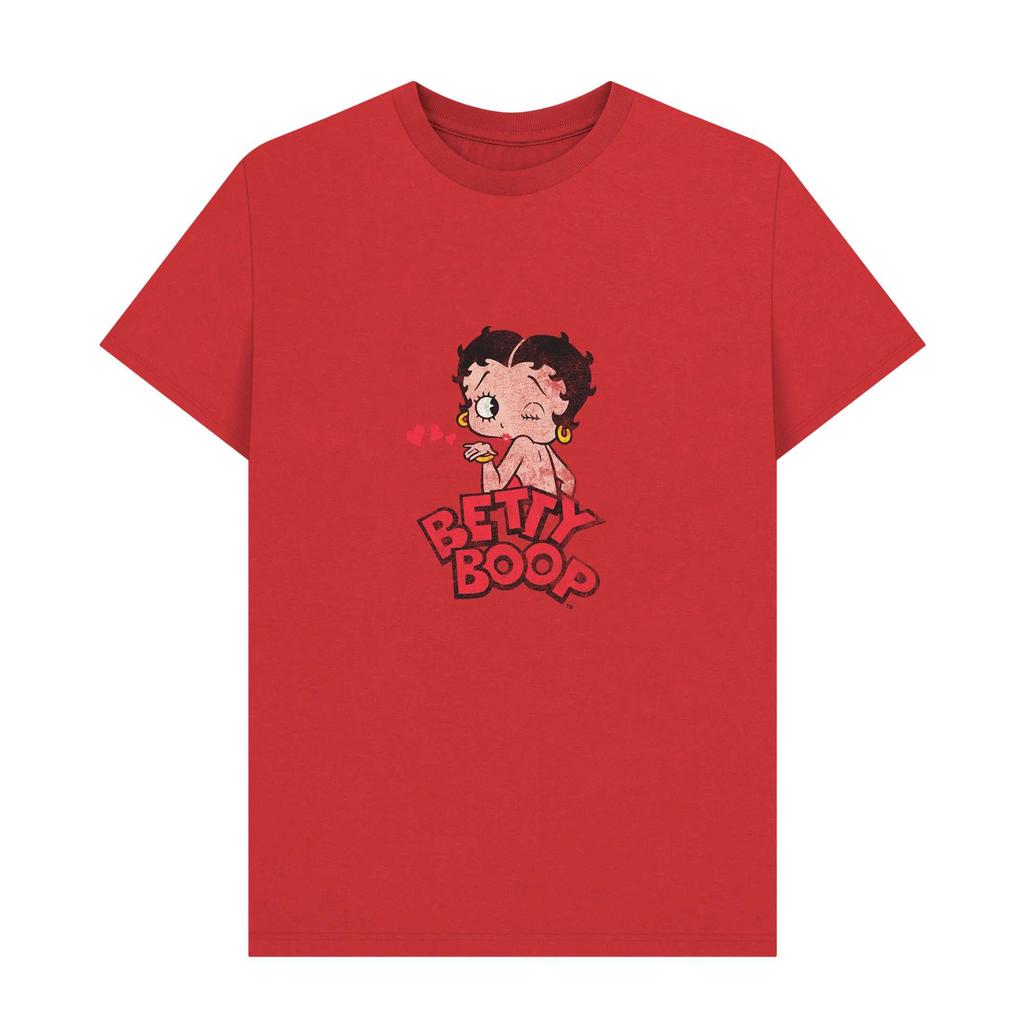 Betty Boop Unisex Adult Faded T-Shirt