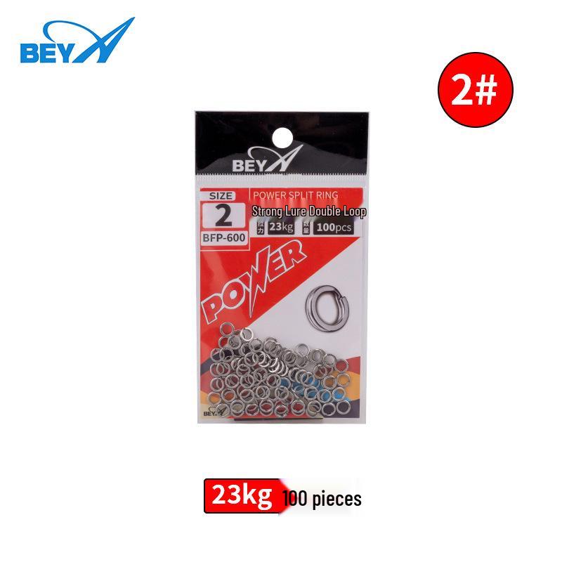 BEYA Stainless Steel Rustproof Wear-Resistant Double Rings for Sea Fishing Boat Accessories, High Tensile Strength, Economical Large Pack