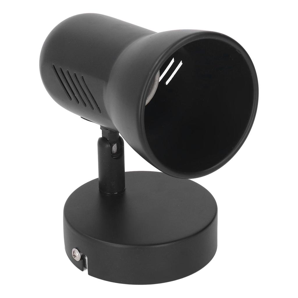 Wall Light Bulb Holder E26 Rotatable Matte Black Easy Installation Wall Mounted Bulb Socket for