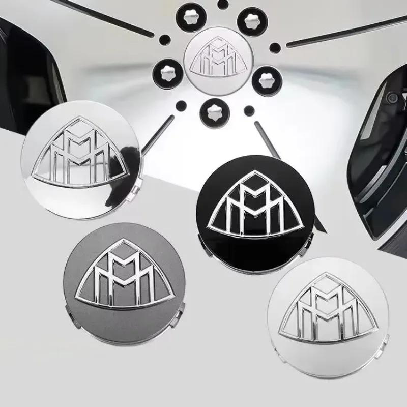 4pcs 75mm Maybach logo Car Emblem Wheel Center Hub Cap auto Rim refit dust-proof Badge Covers S480 S500 GLS Sticker Accessories1
