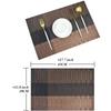 Weave Stripe Table Mat PVC Pallet Coaster 30*45cm Placemats  For Dining Table