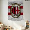 Ac Milan Crest Wallpaper Threepiece Set 1 Duvet Cover 2 Pillowcase Without Core Christmas Birthday Gift Soft And Comfortable