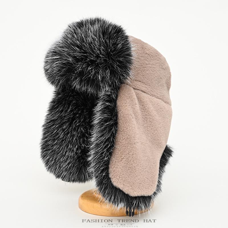 Thunderhead Cap Men's Fall and Winter Warm Cotton Cap Children's Mask Cap Plush Ear Protection Cycling Cap Europe and The United States
