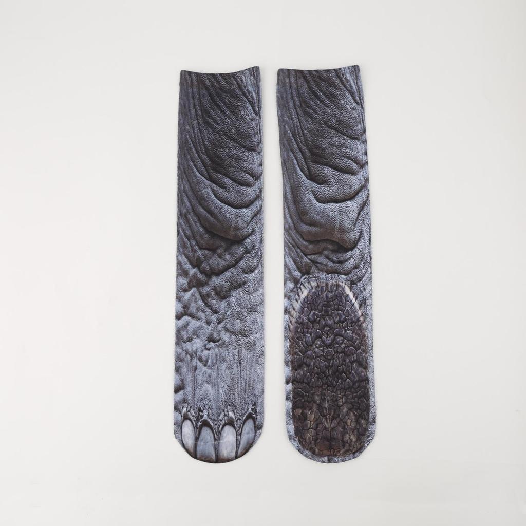 Meias de Meia Panturrilha Garra de Animal - Meias Divertidas Estampadas para Adultos e Crianças