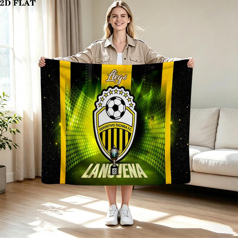 Deportivo Chicara FC Print Flannel Blanket High Quality Warm Comfortable Cover for All Seasons Perfect for Gifts Home Decor