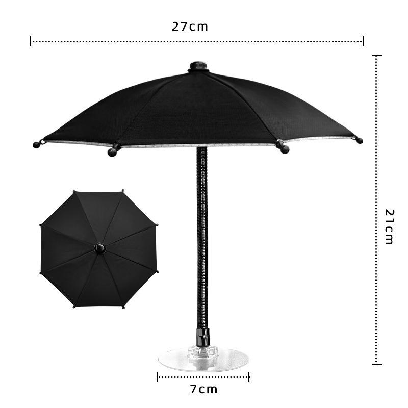 1Pcs Waterproof Rainproof Universal Smartphone Sun Shade Outdoor Live Phone Mini Umbrella Portable Car Phone Holder Umbrella