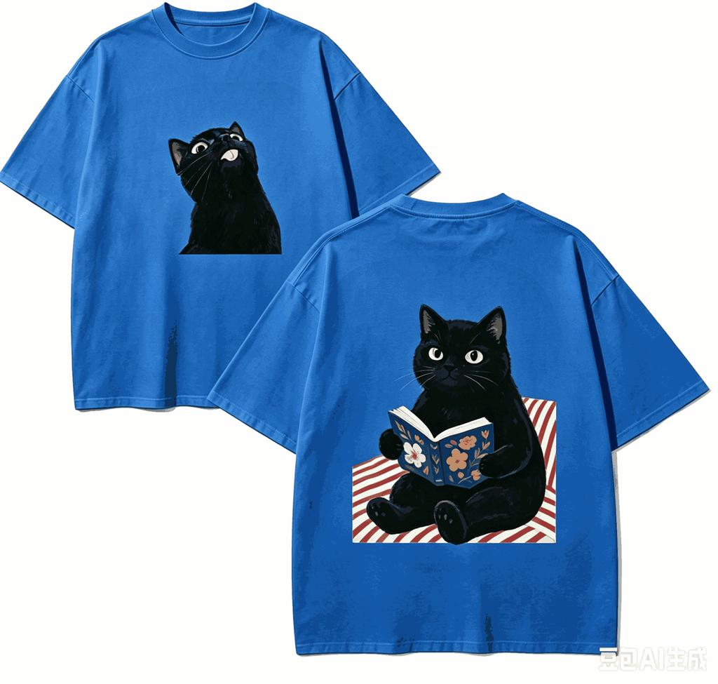 Cute Cat Gift T-shirt Men Women Harajuku Oversized Unisex Short Sleeve Streetwear High Quality Couples Hot Product Comfortable