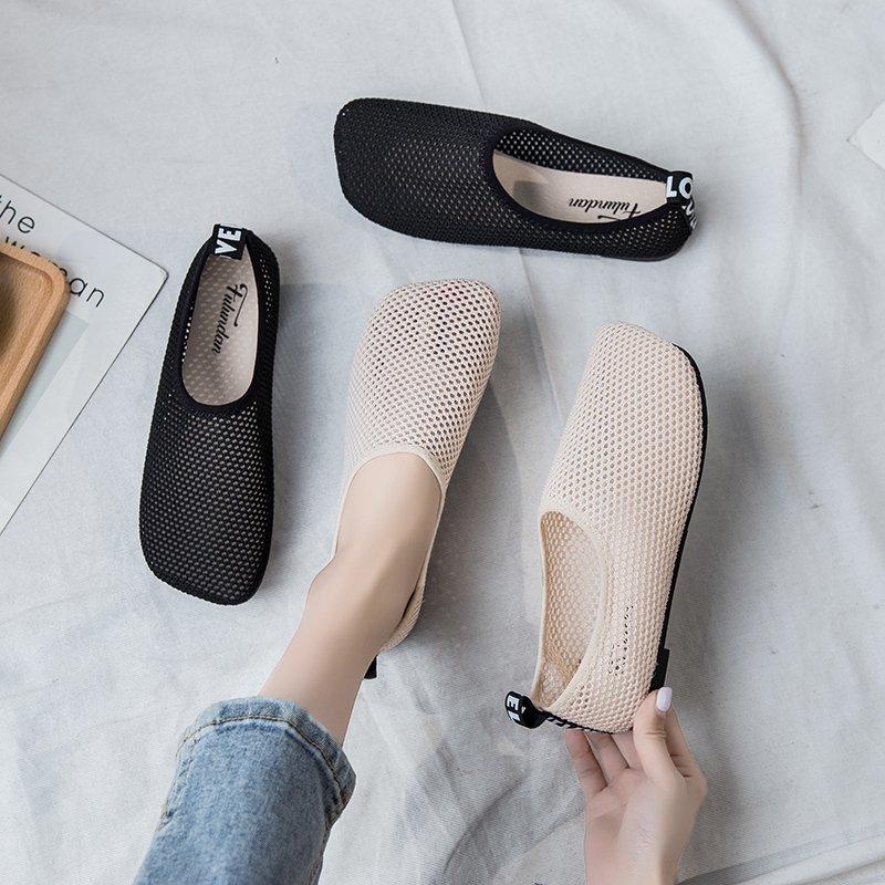 

2025 Breathable Mesh Pregnant Flat Shoes Women s Sports Sandals Nurse Walking Clogs Summer Travel Shoes Large Size 35-41 Beige 41 чорний