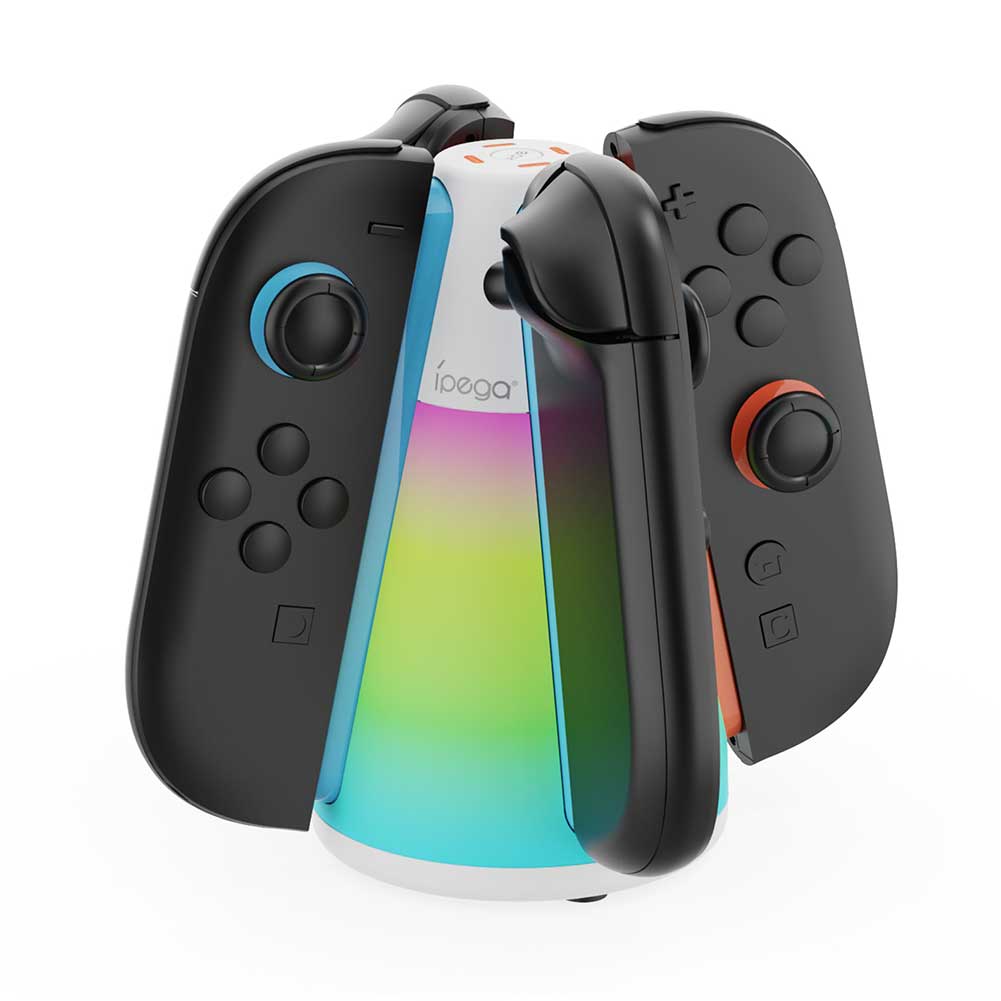 Magnetic Controller Charger LED Indicators Fast Charger Stand Station Overcharge Protection Portable Charger Station for Switch2