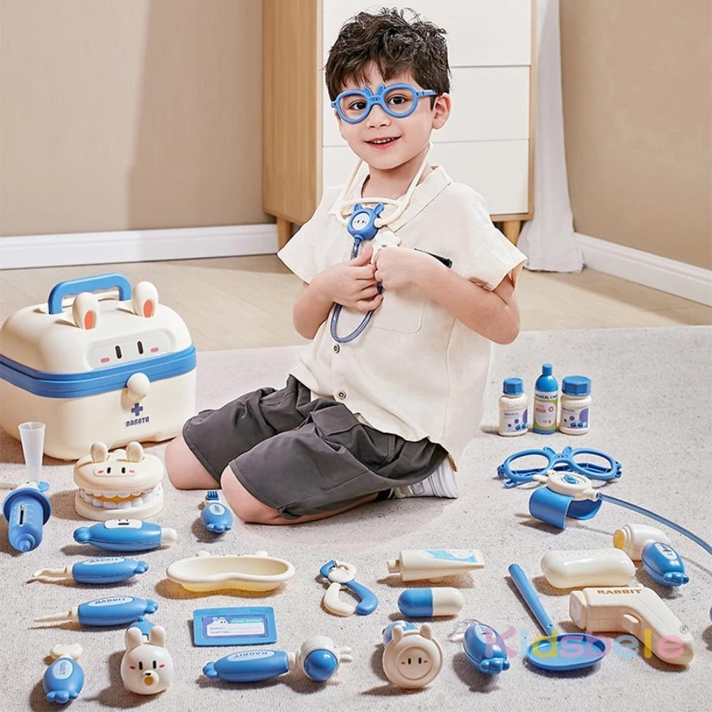 Kit de Doctor de Juego de Roles Familiar – Juguetes Médicos para Niños con Estetoscopio, Gafas y Herramientas, Divertido Regalo para Juego de Simulación