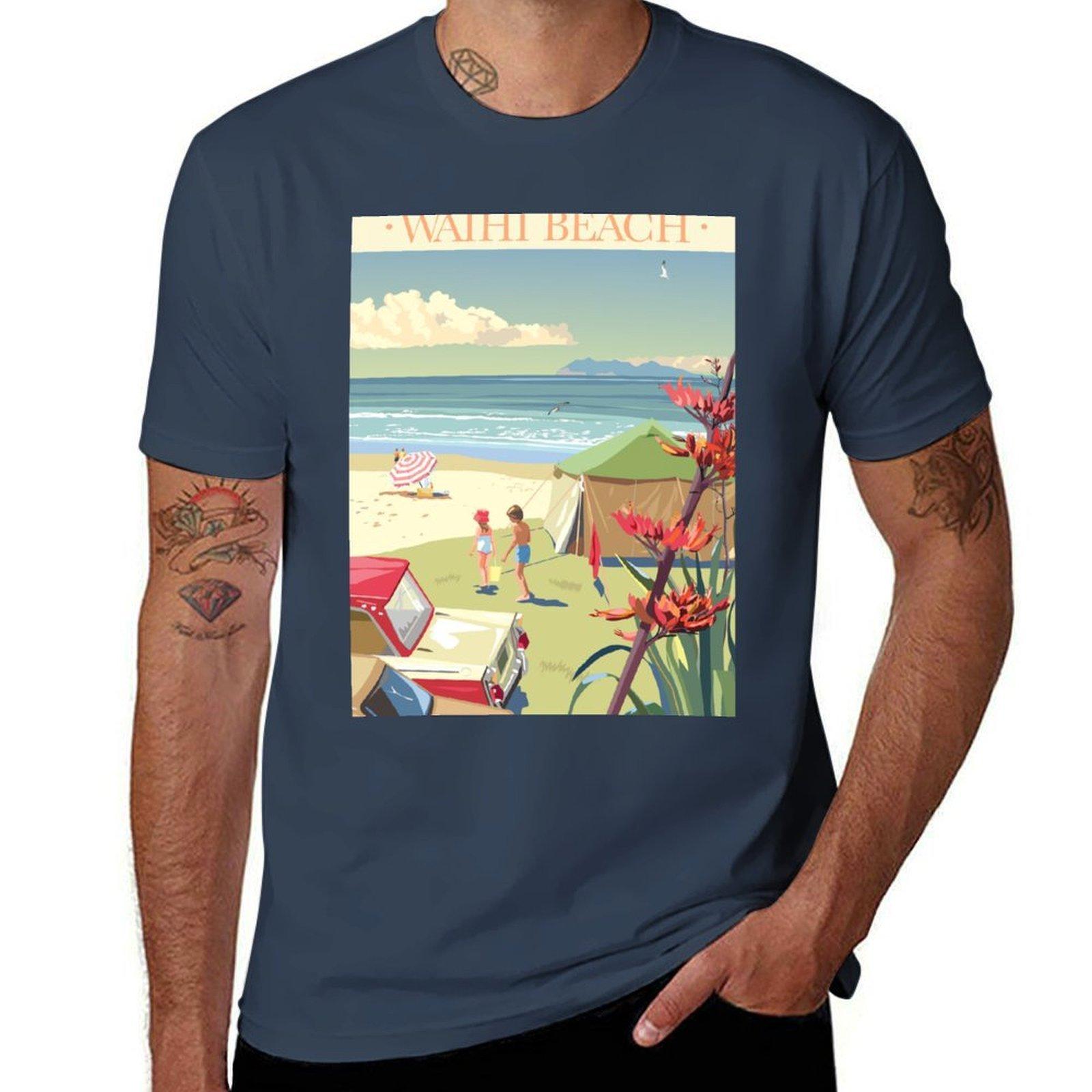 Waihi Beach New Zealand Tshirt Quick Dry Training Short Sleeve Tee S