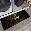Crown VIP Gold Gitterläufer Teppich, Verdickte rutschfeste waschbare Fußmatte für Flur Küche, Weicher Teppich für Schlafzimmer-Eingangsbereich